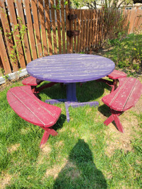 Free Picnic Table and 4 Benches