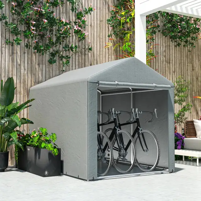 Portable Bicycle Shed with Galvanized Steel Frame and Large Door in Outdoor Tools & Storage in Markham / York Region - Image 7