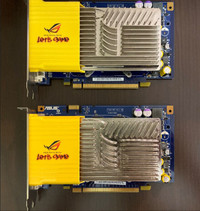TWO ASUS NVIDIA GEFORCE GTX EN8600 GT SILENT GPU