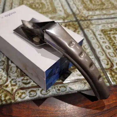 Steel oil can spout with hole punch. Made by Oxwall Japan.