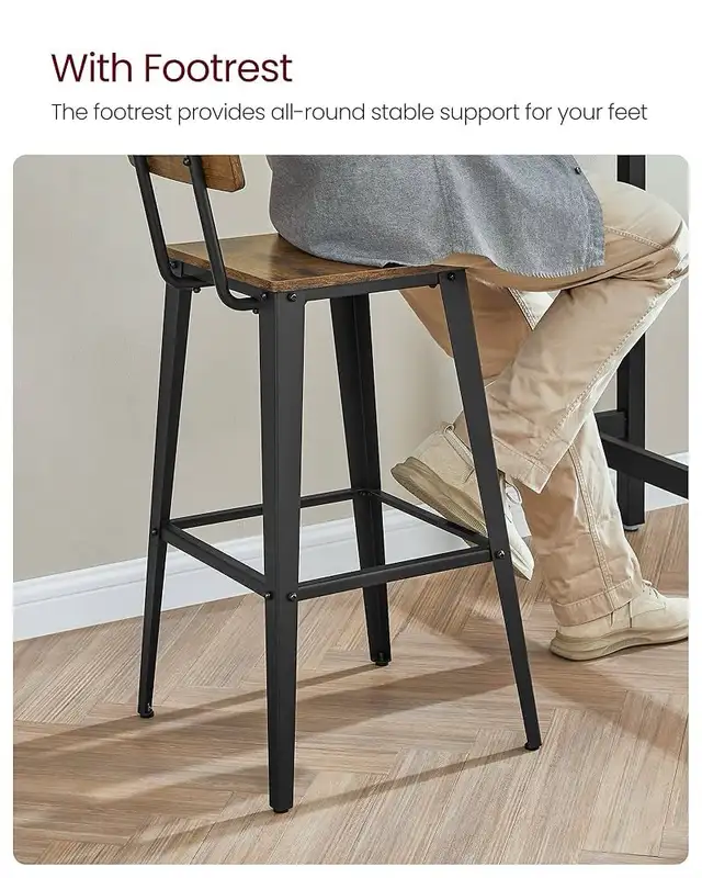 29.1 Inches Tall Bar stool chair with Back, Counter Bar Chairs  in Chairs & Recliners in Markham / York Region - Image 10