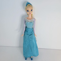 Elsa Disney Doll Frozen Blue Dress Tiara Princess Read