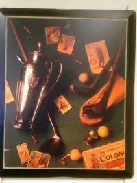 Affiche batons Golf retro enseigne vintage laminated poster sign