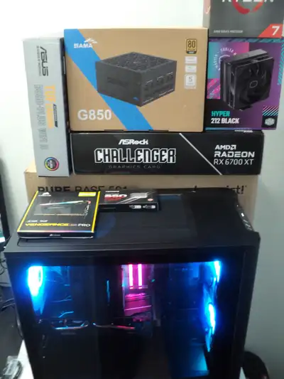Gaming PC - R7 5800XT, RX 6700XT 12 GB,  32 GB DDR4, 1TB NVME, View more