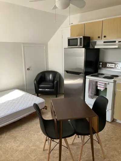 Joli 1 1/2 à Plessisville bien éclairé grande salle de bain galerie privée 2 ieme étage grand statio...