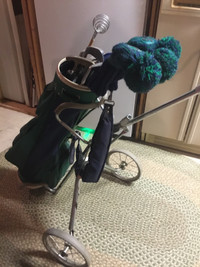 Ladies golf clubs with rolling cart 