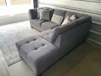 Beautiful grey sectional couch ( Free Delivery)