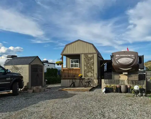 RV and Cabin. Louis bros. Landing, Okanagan lake. Vernon.