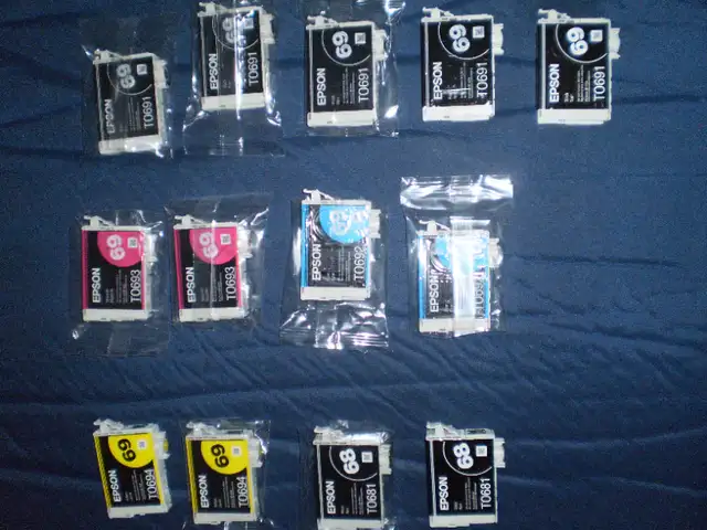 Epson 69 and Epson 68 Ink Cartridges (13) in Printers, Scanners & Fax in City of Toronto - Image 2