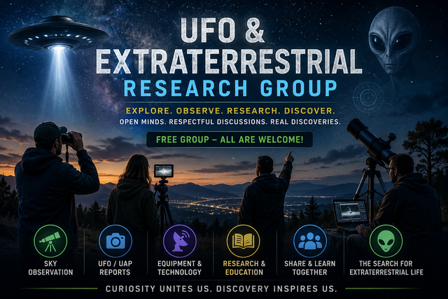 FREE UFO & Extraterrestrial Research Hobby Group