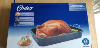 Brand new in box Oster 16" non stick roasting pan with rack