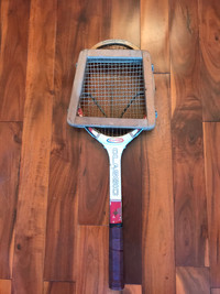 Vintage All Pro Wooden Tennis Racquet w Press Wooden Metal Frame