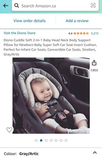Diono 2-in-1 super soft car seat insert cushion 