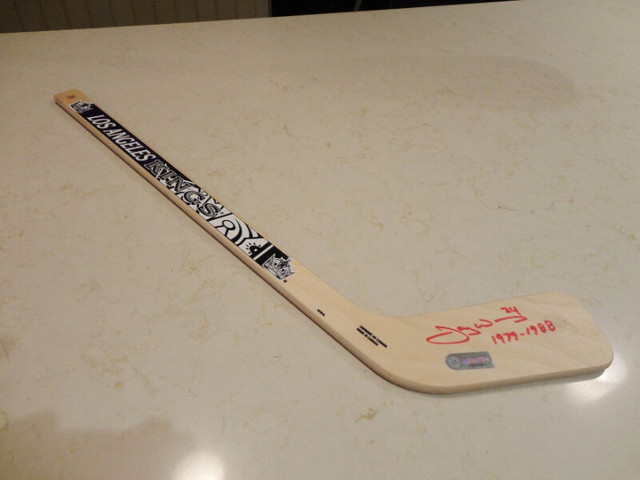 Jay Wells Autographed Miniature LA Kings Hockey Stick from 80's in Arts & Collectibles in Kitchener / Waterloo