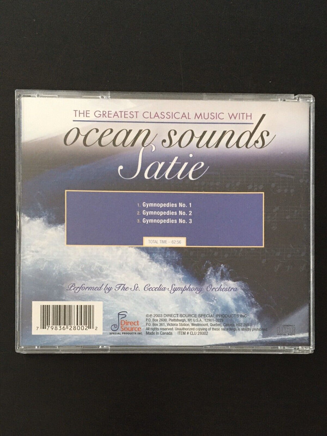 The Greatest Classical Music With Ocean Sounds CD Satie in CDs, DVDs & Blu-ray in Markham / York Region - Image 2