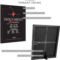NEW MCS Format Frame, Black, 8.5 x 11 in, 6 pk