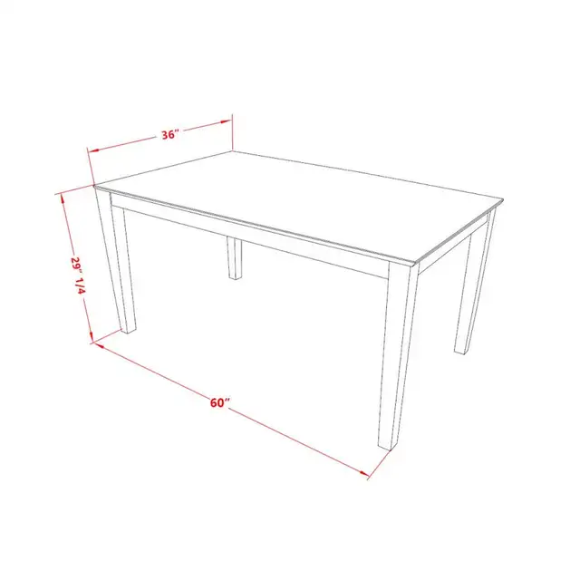 Capri Dining Table - a Rectangle Wooden Table Top with Sturdy Le in Dining Tables & Sets in Hamilton - Image 3