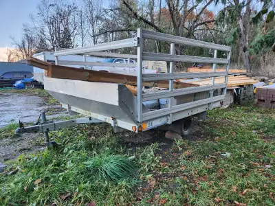 Newmans SL sport series aluminum snowmobile trailer, fits 2x 138 track sleds. Or SxS or 2x quads. Ti...