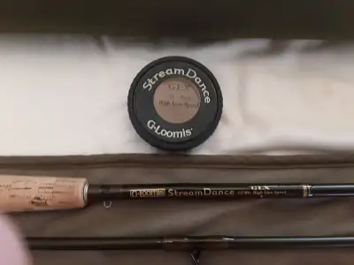 Brand new, G.Loomis Streamdance flyrod....4pc,10ft, #6 line.....Had it stashed away among other new...