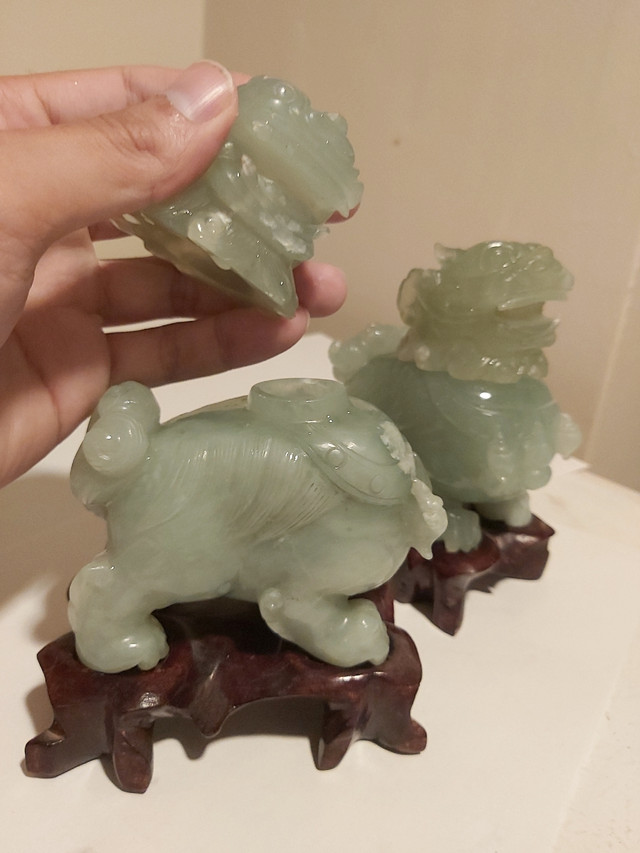 Antique Jade foo dog censors  in Arts & Collectibles in Kingston - Image 4
