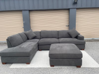 Free delivery   Sectional sofa couch With Ottoman 