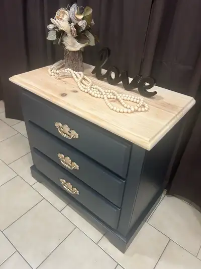 One small solid pine dresser/large nightstand/hallway storage , View more