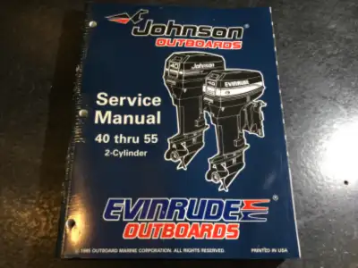 1996 Johnson & Evinrude Outboards 40 thru 55 HP 2-Cylinder Service Manual 40, 45, 48, 50 and 55 HP O...