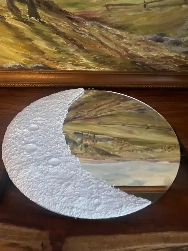 Celestial crescent Moon Mirror                Comes with stand in Home Décor & Accents in Edmonton - Image 5