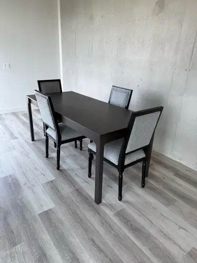 IKEA Dining Table & Structube Chairs, View more