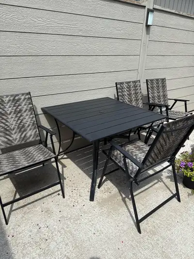 Patio Dining Set with umbrella stand, View more