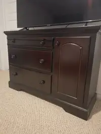 Solid wood dresser - dark brown