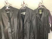 3 LEATHER COATS