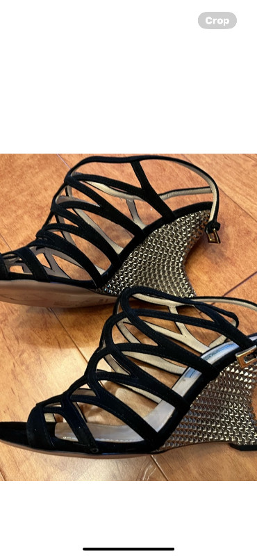 Ladies Genuine Prada black suede wedge sandals in Women's - Shoes in City of Toronto