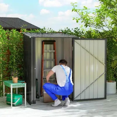 3×3 Garden Tool Storage Shed, Small Steel Shed, View more