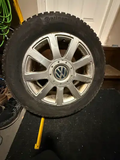 Winter tires and alloy wheel rims for VW Rabbit: 195/65 R 15 95 T Good condition $550 for the full s...