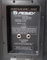 Two Peavey Impulse 100 Speakers