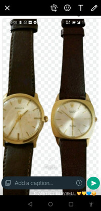 Lot of 2 Authentic Swiss Solid Gold Rolex Mens Auto/Wind Watch