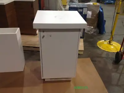 White storage pedestal with and without LED, View more