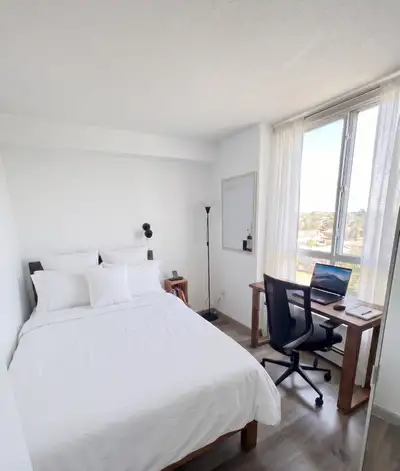 Private fully furnished bedroom available in a modern Yaletown condo at 388 Drake Street. This setup...