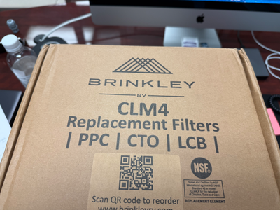 Four sets of Replacement Water filters for BRINKLEY RV Model G Units, with onboard water filtration...