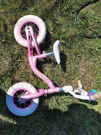 Little girls balance bike