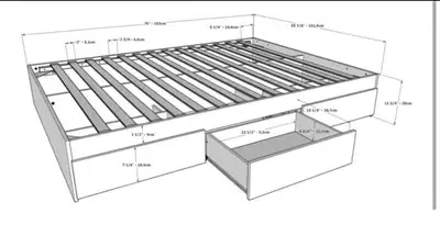 Storgae bed frame Double, View more