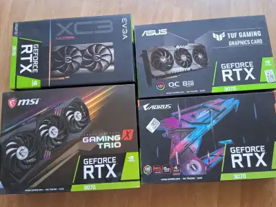 Asus.msi.evga.gigabytes  Rtx 3070 gpus, View more