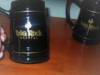 Vintage Big Rock Brewery pottery Beer Mugs  Brand New Never Used