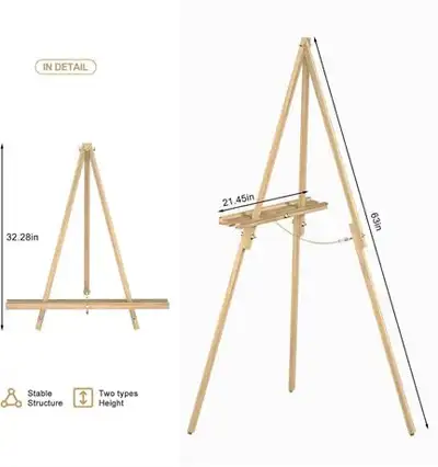 Brand new Pickup Brampton or downtown Toronto 【Display Wood Easel】: Hold up to 15 lbs, suitable for...