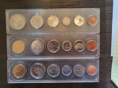 Canadian Coin Sets 1970 and 1992, View more