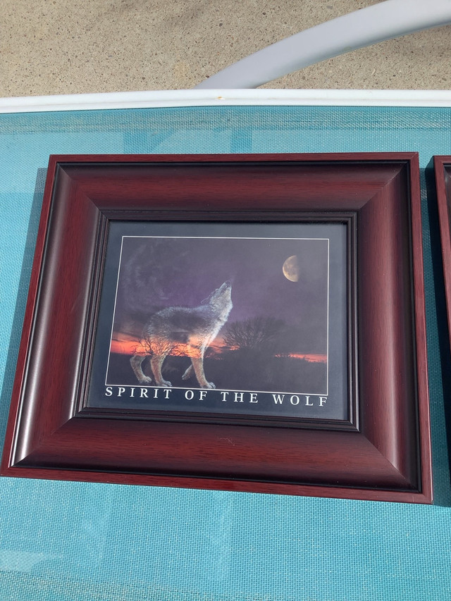 Wolf Prints Framed Set of 2  in Home Décor & Accents in Lethbridge - Image 2