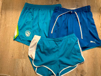 Puma shorts $35 each, Medium active shorts, blue colour
