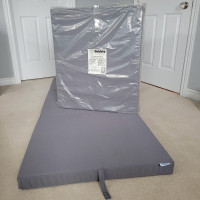 Grey, Portable, Tri-fold, Foam Mattress - Never Been Used!