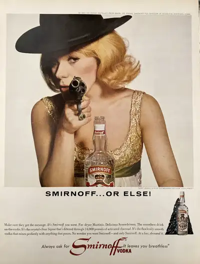 1964 Smirnoff Vodka w/Actress Tammy Grimes Original Ad, View more